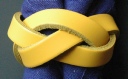 THREE STRAND WOVEN WOGGLE IN YELLOW