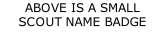ABOVE IS A SMALL  SCOUT NAME BADGE