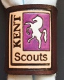 KENT SCOUTS EMBOSSED AND COLOURED WOGGLE