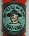 EMBOSSED 100 YEARS OF SCOUTS 2007 WOGGLE