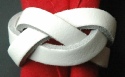 WHITE 3 STRAND WOVEN WOGGLE