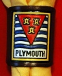 PLYMOUTH DISTRICT SCOUTS EMBOSSED AND COLOURED WOGGLE