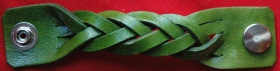 GREEN FIVE STRAND WOVEN WOGGLE