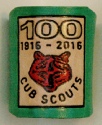GREEN CUB 100 EMBOSSED WOGGLE