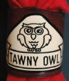 DARK EMBOSSED OWL NAME WOGGLE