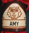 DARK BRANDED OWL NAME WOGGLE